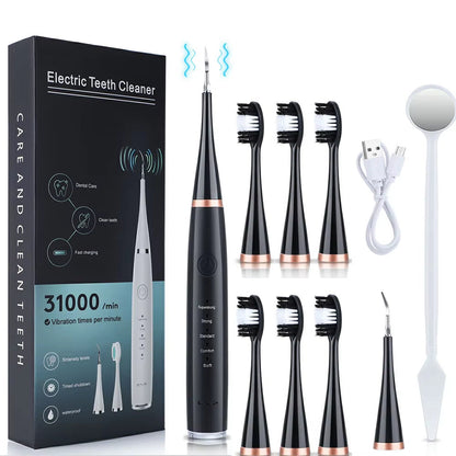 6-in-1 Ultrasonic Dental Cleaning System with Electric Toothbrush and Tartar Remover